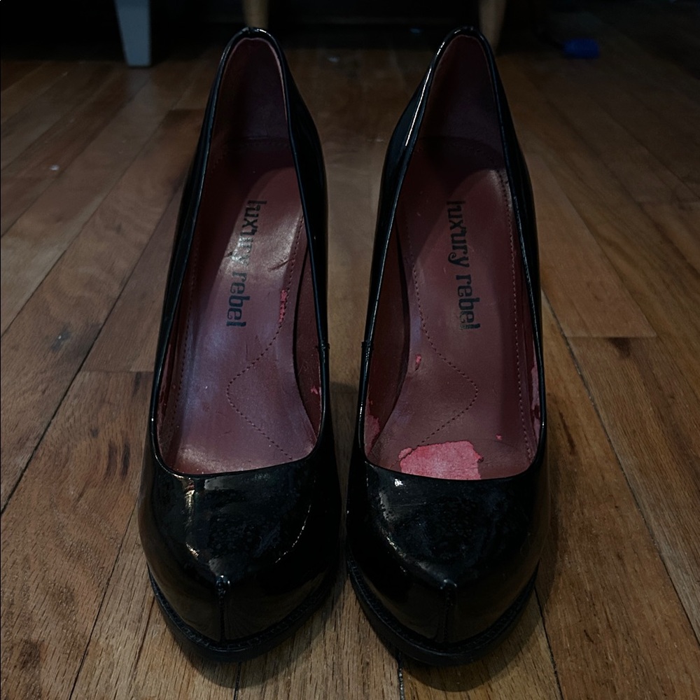 Luxury Rebel Black Patent Heels